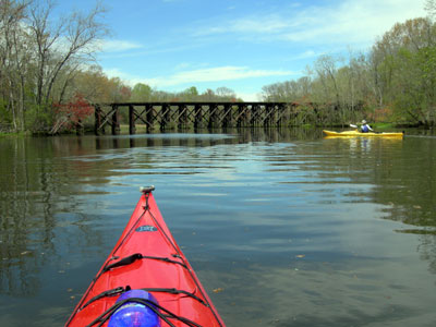 Kayak trip
	  Paddling to Tuckahoe Railroad Bridge